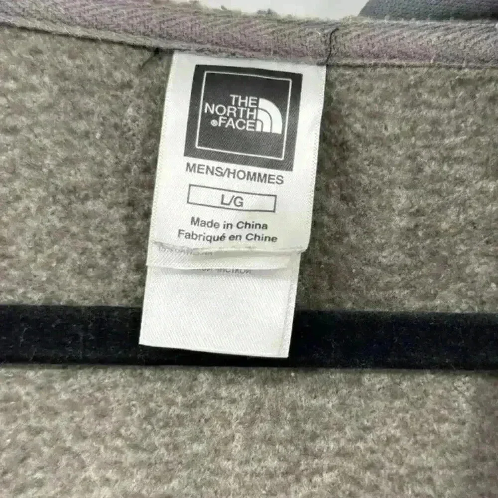 The North Face Men's Facemask Hooded Zip-Up‎ Gray Red Fleece Jacket Size Large